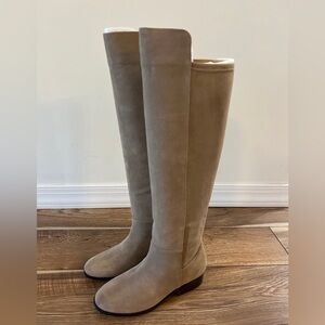 Lucky Brand Calypso Boots Oiled Suede Leather Women's Size 7.5 Dune - NEW IN BOX